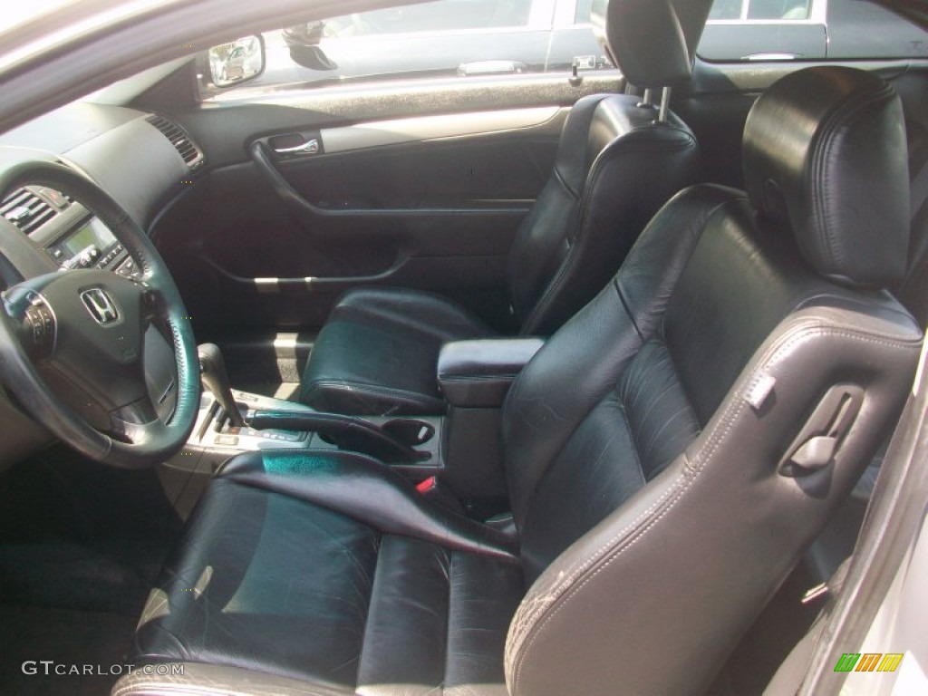 2003 Accord EX V6 Coupe - Satin Silver Metallic / Black photo #12