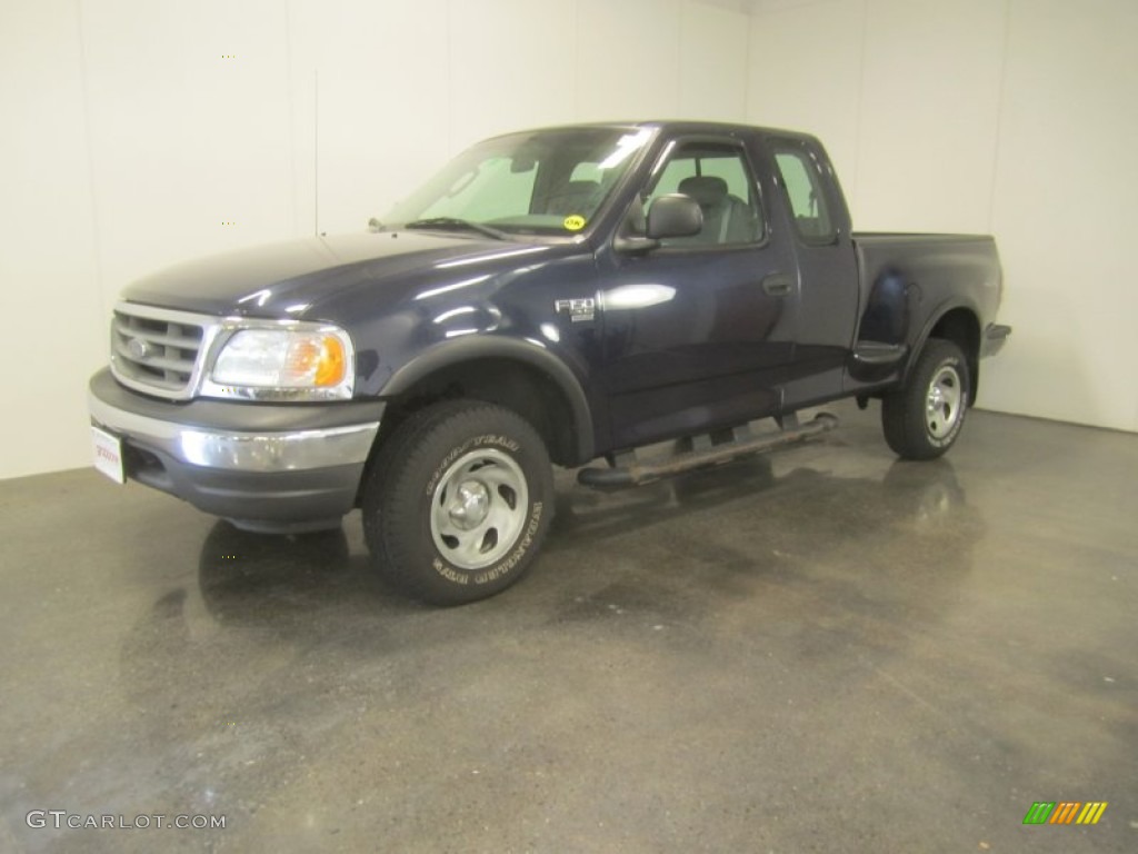 2002 F150 XLT SuperCab 4x4 - True Blue Metallic / Medium Graphite photo #1