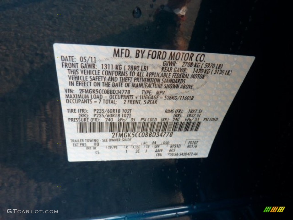 2011 Flex SEL - Mediterranean Blue Metallic / Medium Light Stone photo #19