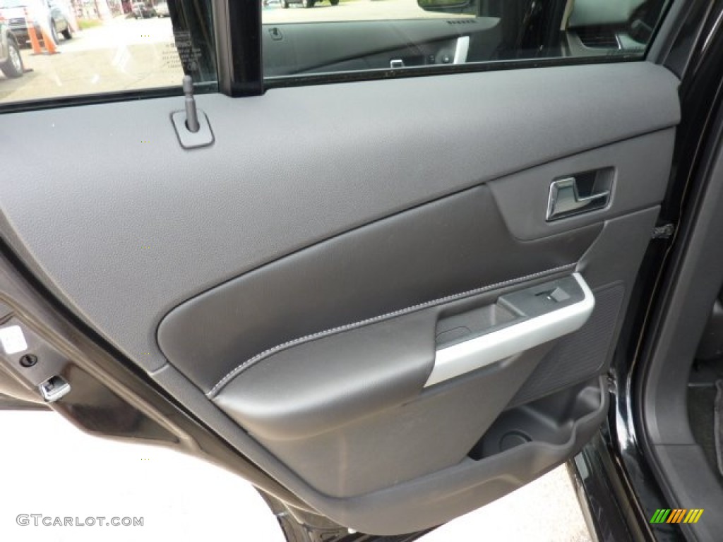 2011 Ford Edge Sport AWD Charcoal Black/Silver Smoke Metallic Door Panel Photo #50442067