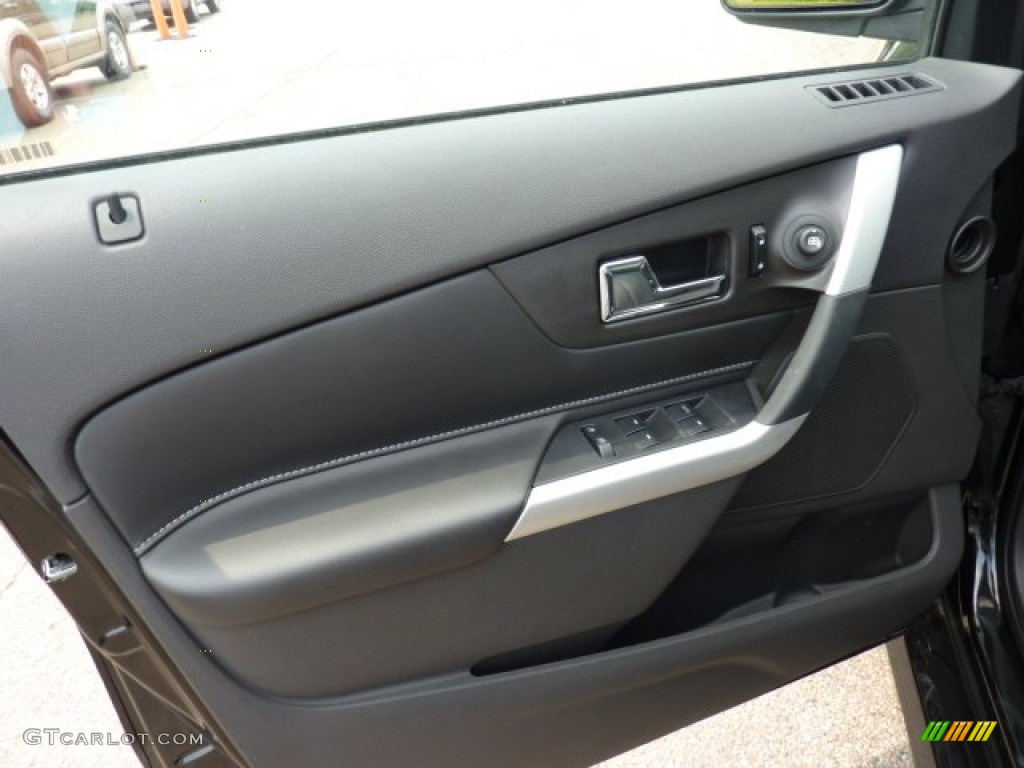 2011 Ford Edge Sport AWD Charcoal Black/Silver Smoke Metallic Door Panel Photo #50442073