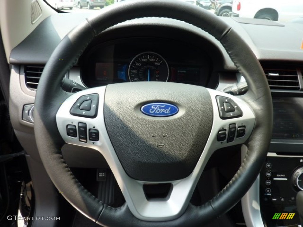 2011 Ford Edge Sport AWD Charcoal Black/Silver Smoke Metallic Steering Wheel Photo #50442085