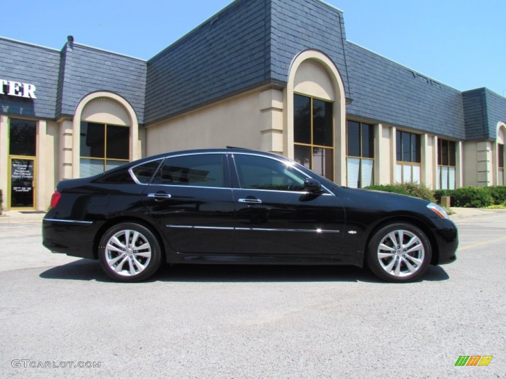 Black Obsidian 2008 Infiniti M 45x AWD Sedan Exterior Photo #50443624