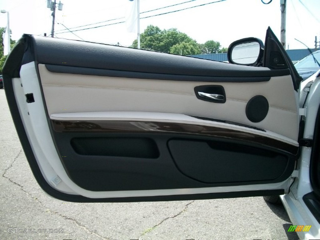 2011 BMW 3 Series 328i xDrive Coupe Oyster/Black Dakota Leather Door Panel Photo #50444924