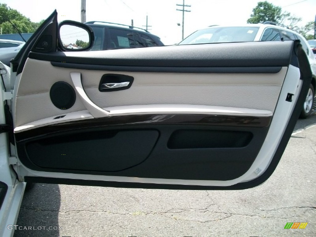 2011 BMW 3 Series 328i xDrive Coupe Oyster/Black Dakota Leather Door Panel Photo #50445137