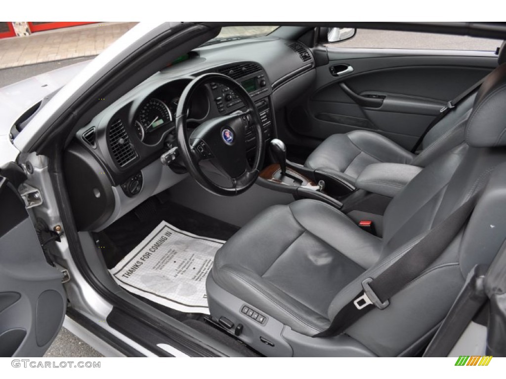 Slate Gray Interior 2004 Saab 9-3 Arc Convertible Photo #50446013