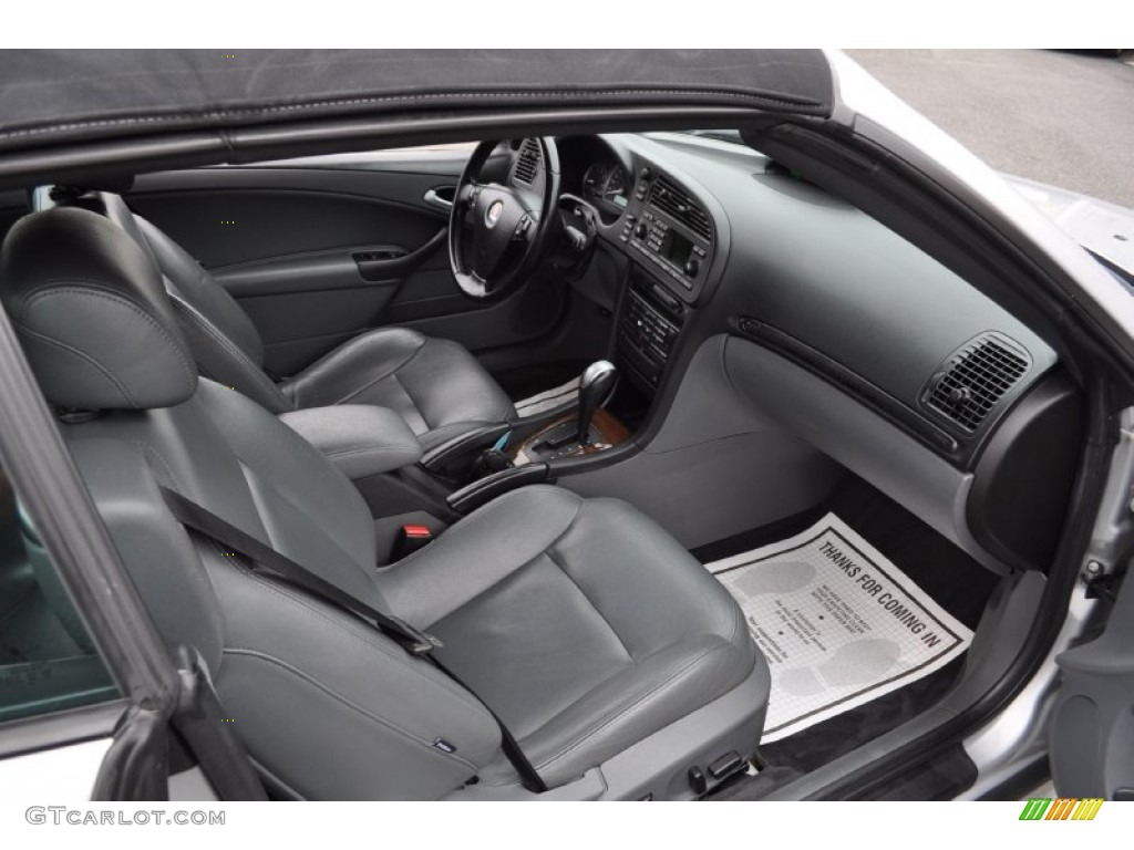 Slate Gray Interior 2004 Saab 9-3 Arc Convertible Photo #50446043