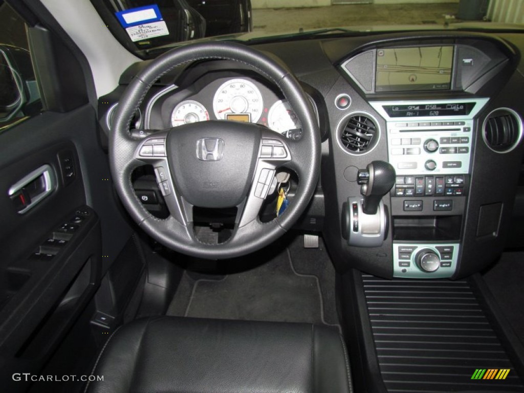 2009 Honda Pilot Touring Black Dashboard Photo #50447311