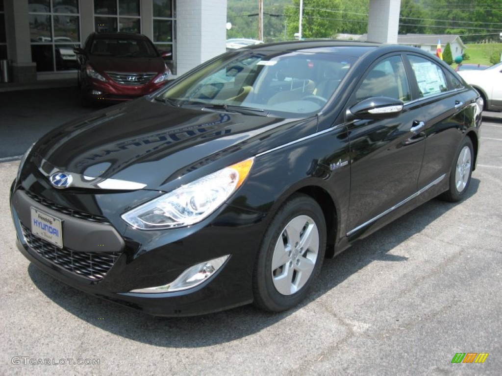 Black Onyx Pearl 2011 Hyundai Sonata Hybrid Exterior Photo #50447402