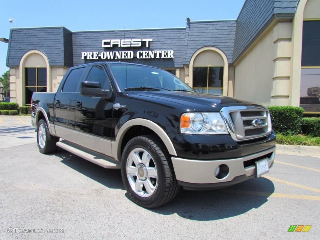 2007 F150 King Ranch SuperCrew - Black / Castano Brown Leather photo #1