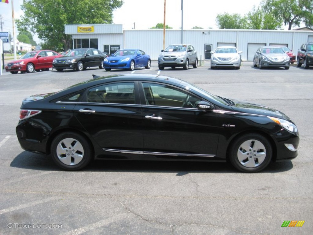 Black Onyx Pearl 2011 Hyundai Sonata Hybrid Exterior Photo #50447453