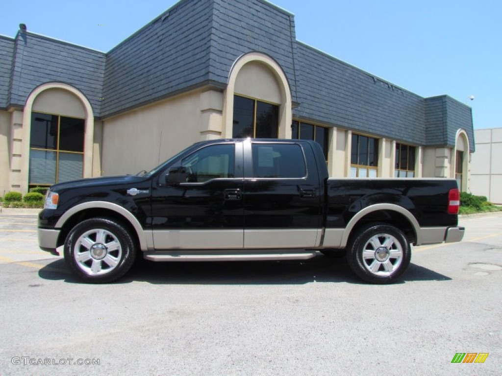 2007 F150 King Ranch SuperCrew - Black / Castano Brown Leather photo #4