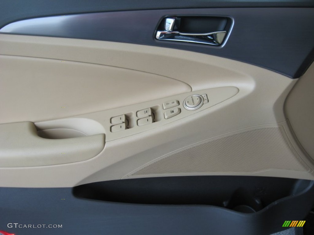 2011 Hyundai Sonata Hybrid Camel Door Panel Photo #50447594