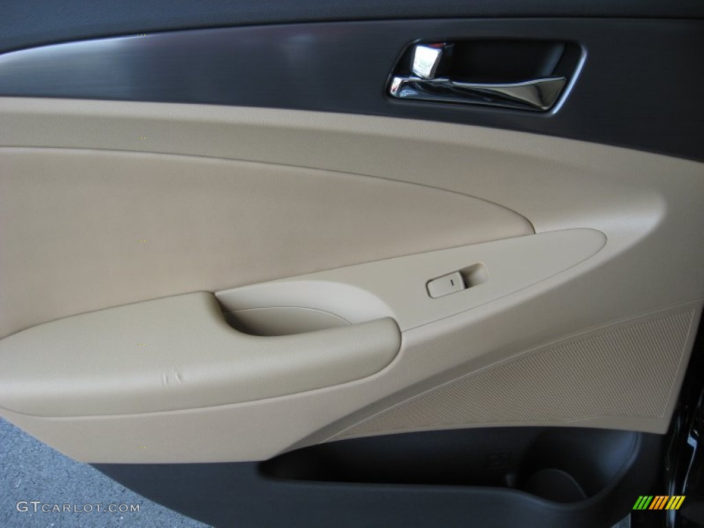 2011 Hyundai Sonata Hybrid Camel Door Panel Photo #50447633