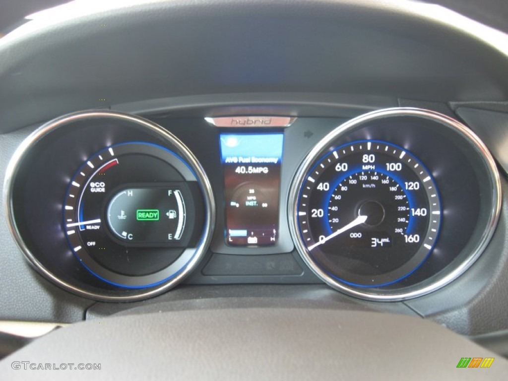 2011 Hyundai Sonata Hybrid Gauges Photo #50447783