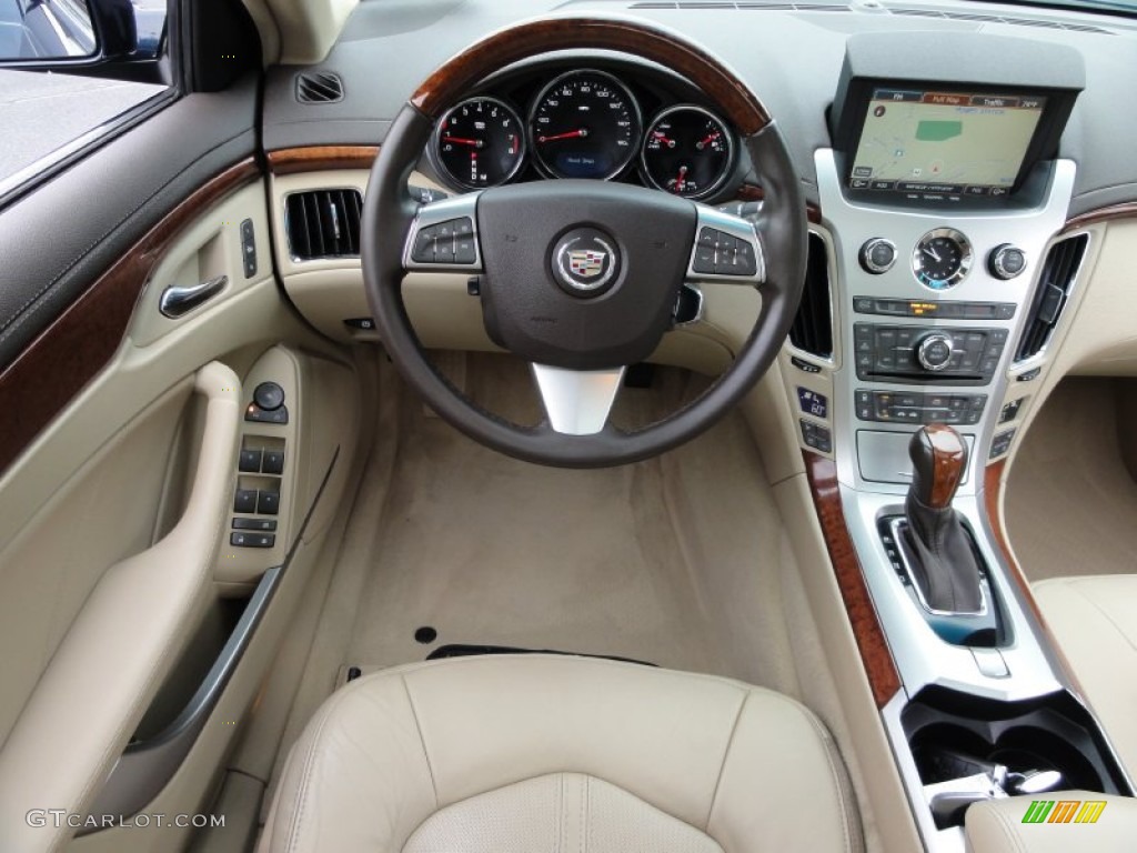 2008 Cadillac CTS Sedan Cashmere/Cocoa Steering Wheel Photo #50447939
