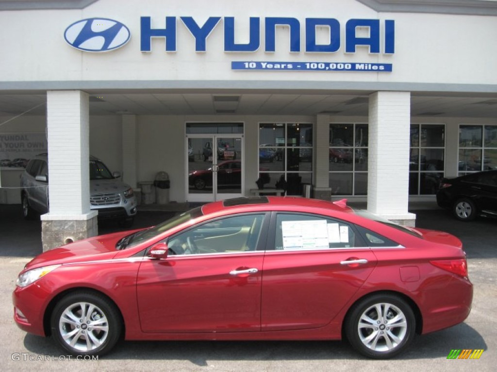 2011 Sonata Limited 2.0T - Venetian Red / Camel photo #1