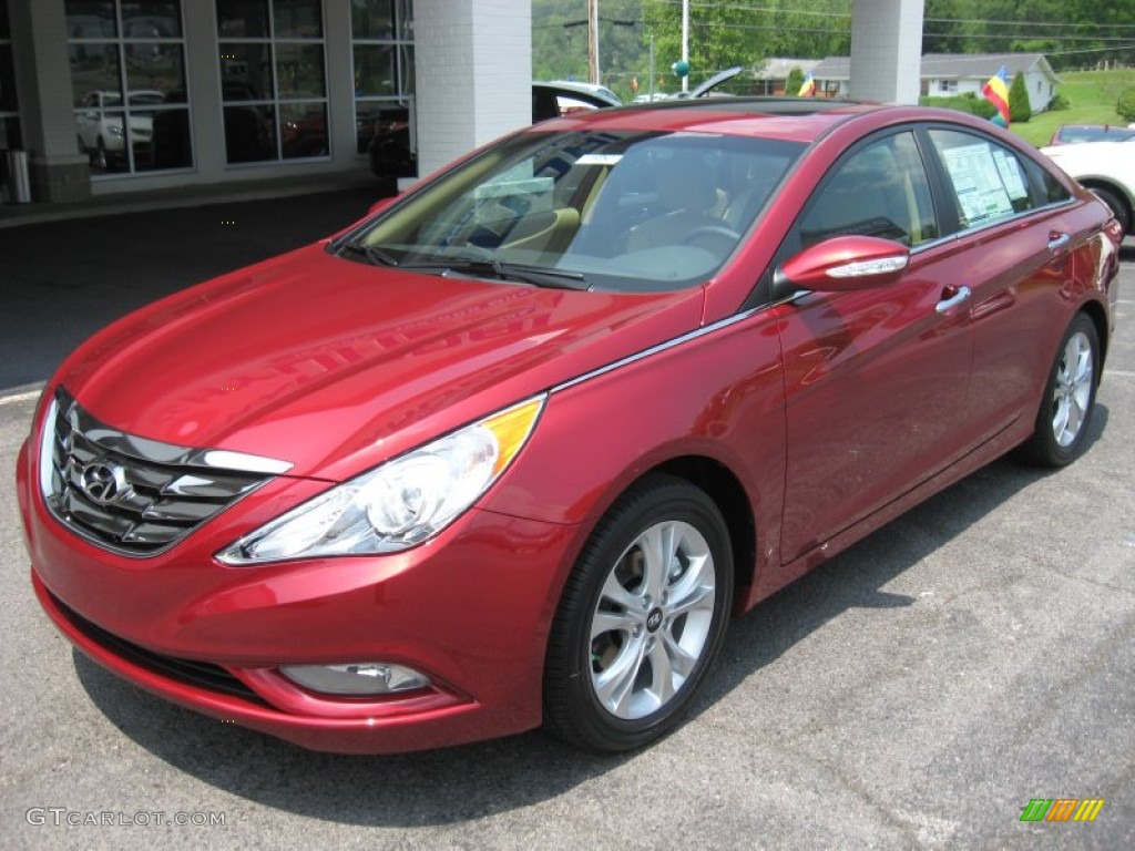 2011 Sonata Limited 2.0T - Venetian Red / Camel photo #2