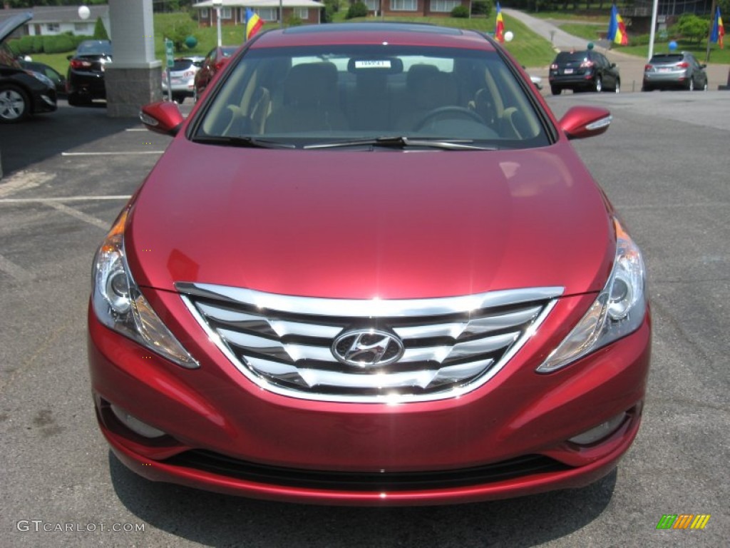 2011 Sonata Limited 2.0T - Venetian Red / Camel photo #3
