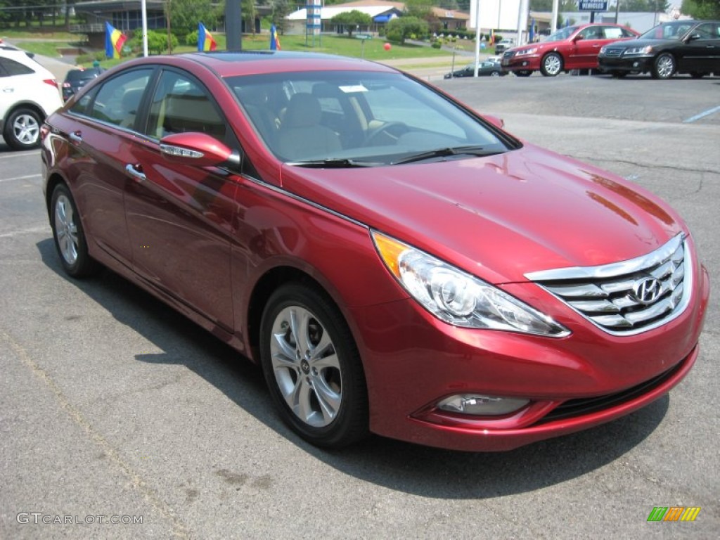 2011 Sonata Limited 2.0T - Venetian Red / Camel photo #4