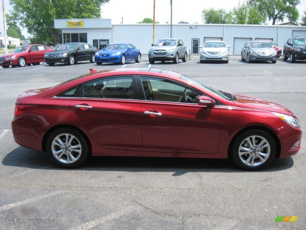2011 Sonata Limited 2.0T - Venetian Red / Camel photo #5