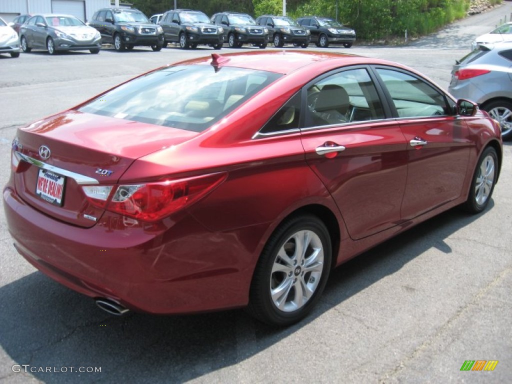 2011 Sonata Limited 2.0T - Venetian Red / Camel photo #6