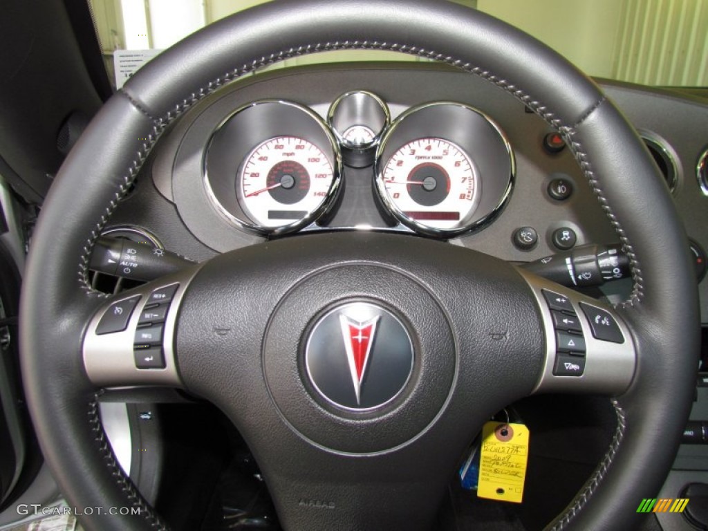 2009 Pontiac Solstice Roadster Ebony Steering Wheel Photo #50448947