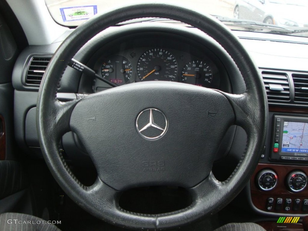 2004 Mercedes-Benz ML 500 4Matic Charcoal Steering Wheel Photo #50448998