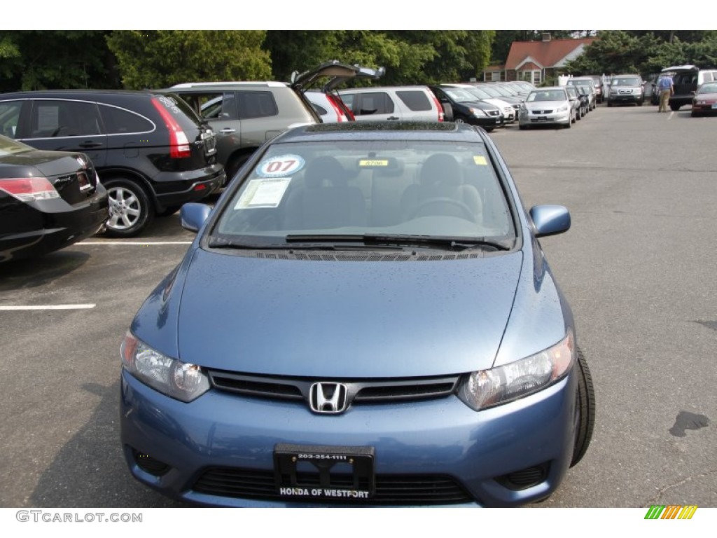 2007 Civic EX Coupe - Atomic Blue Metallic / Gray photo #2