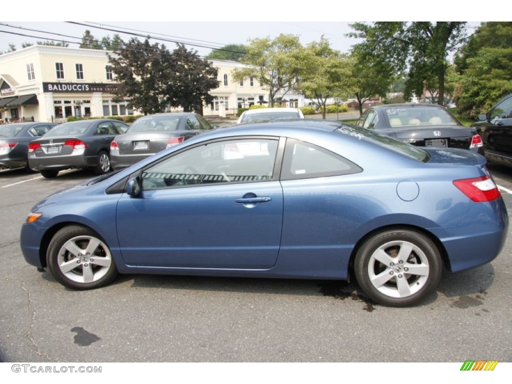 2007 Civic EX Coupe - Atomic Blue Metallic / Gray photo #10