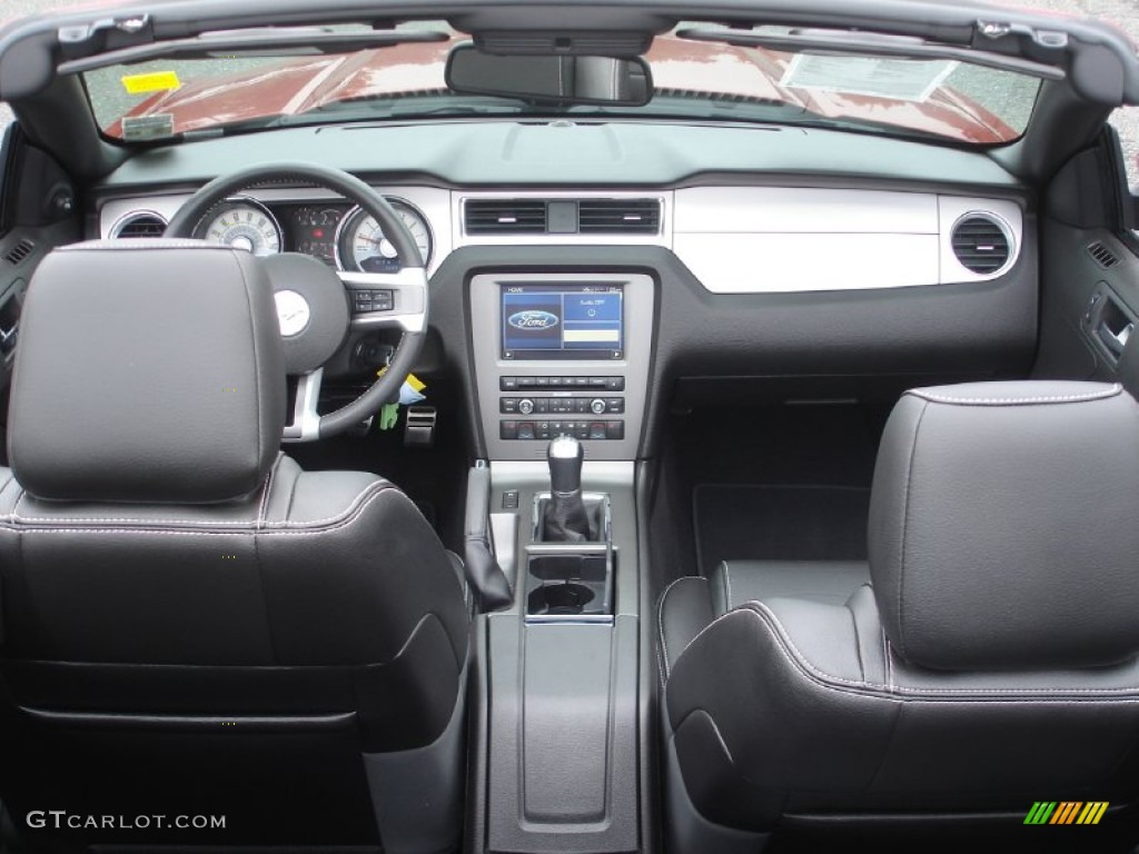 Charcoal Black Interior 2010 Ford Mustang GT Premium Convertible Photo #50450750