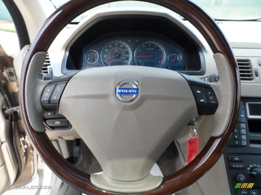 2005 Volvo XC90 2.5T Taupe/Light Taupe Steering Wheel Photo #50450990