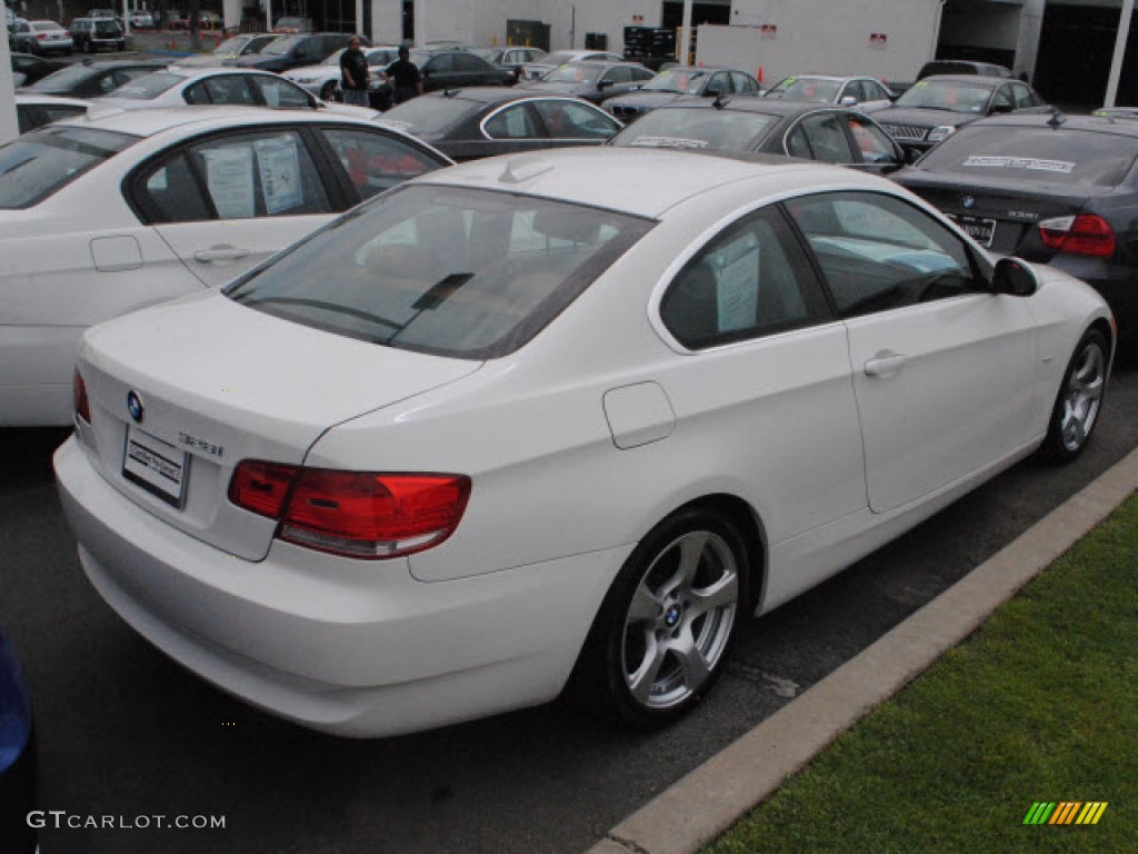 2008 3 Series 328i Coupe - Alpine White / Saddle Brown/Black photo #8