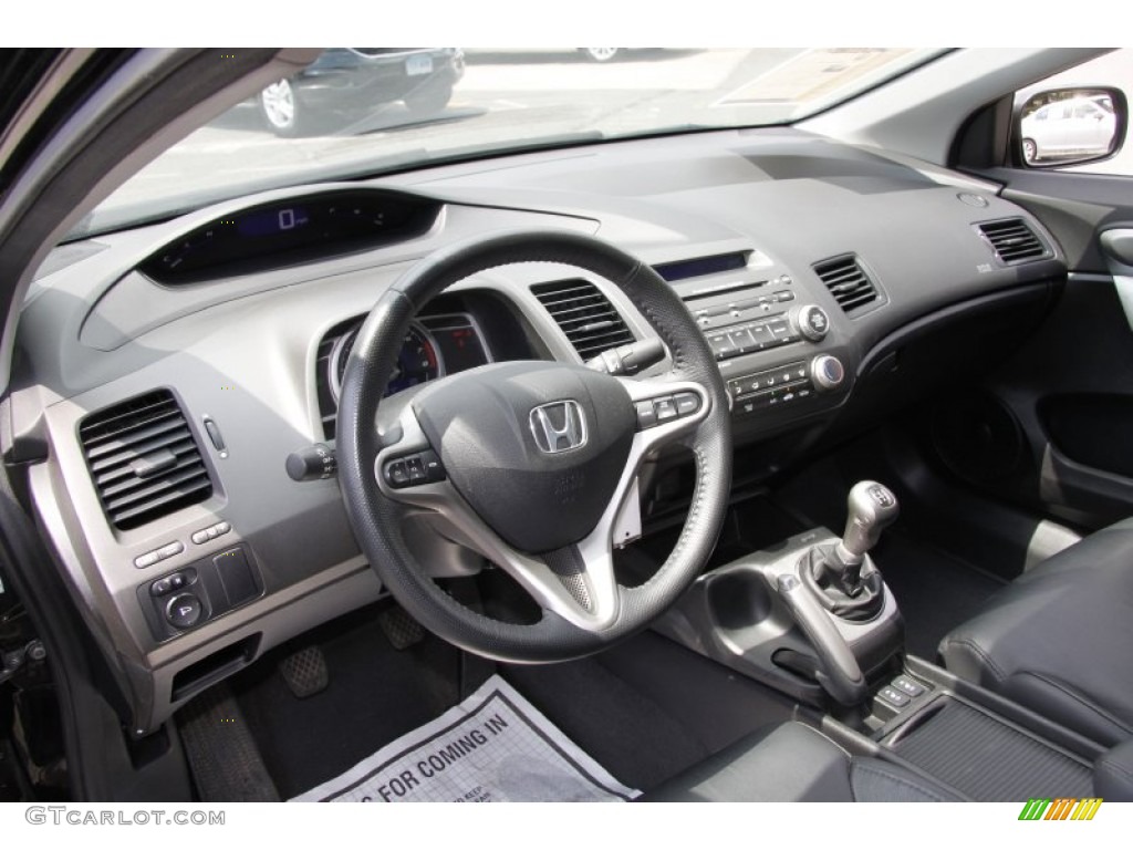2008 Honda Civic EX-L Coupe Black Dashboard Photo #50452388
