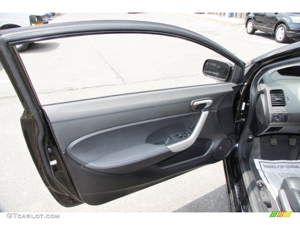 2008 Honda Civic EX-L Coupe Black Door Panel Photo #50452403