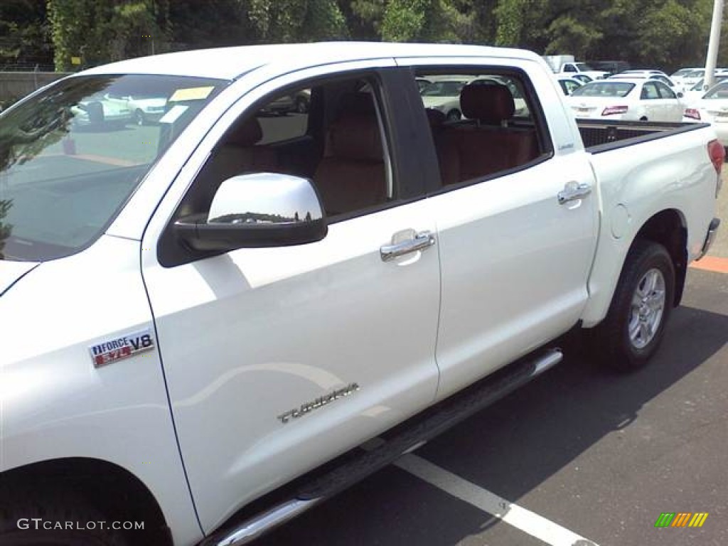 2007 Tundra Limited CrewMax - Super White / Red Rock photo #14