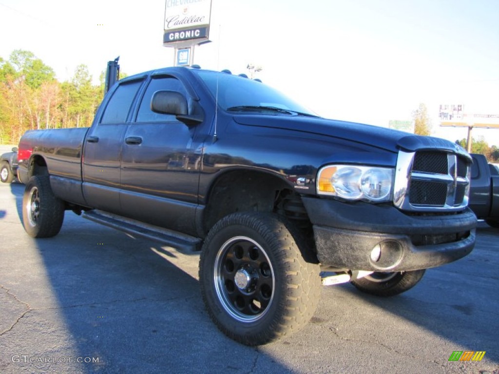 2003 Ram 2500 SLT Quad Cab 4x4 - Patriot Blue Pearl / Dark Slate Gray photo #1