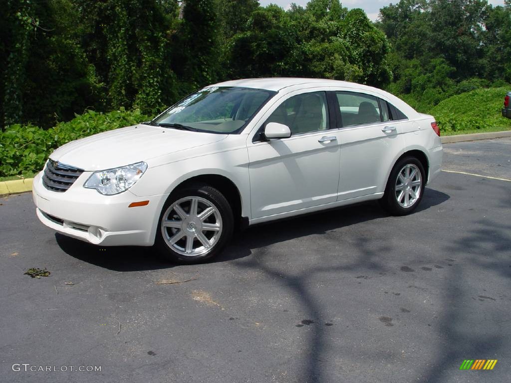 2008 Sebring Limited Sedan - Stone White / Dark Khaki/Light Graystone photo #1