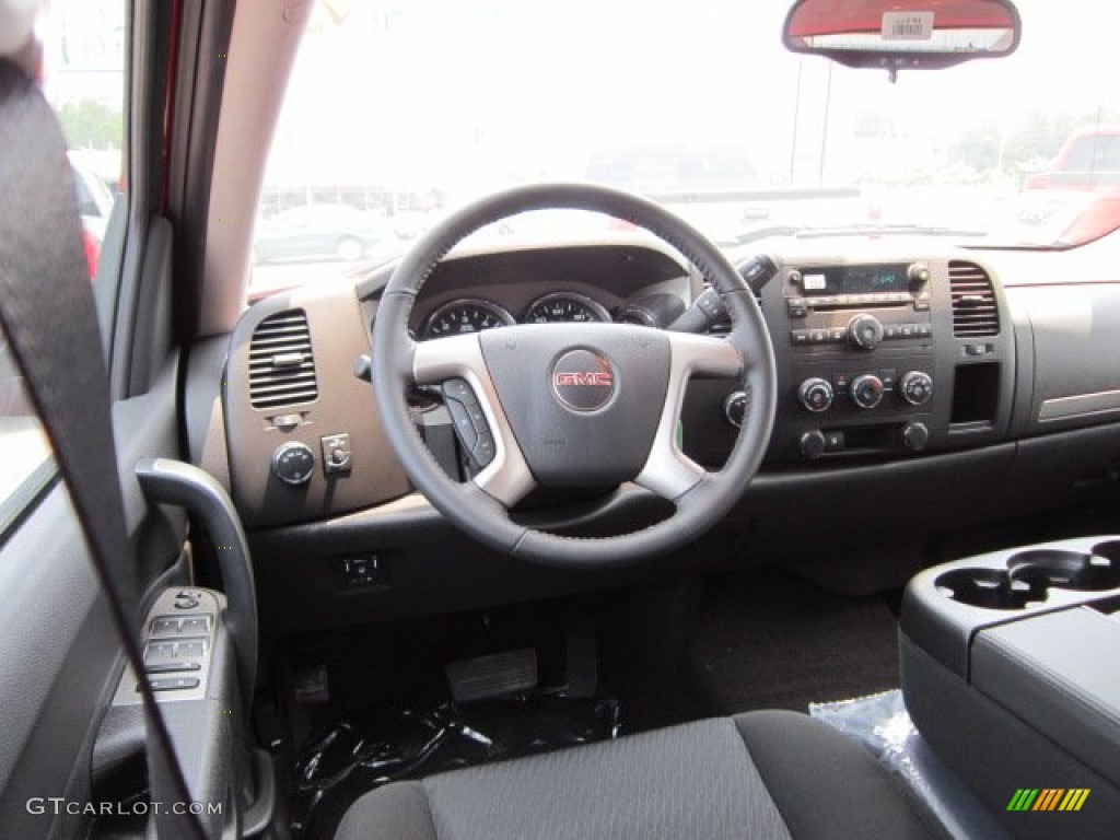 2011 GMC Sierra 2500HD SLE Crew Cab 4x4 Ebony Dashboard Photo #50454065