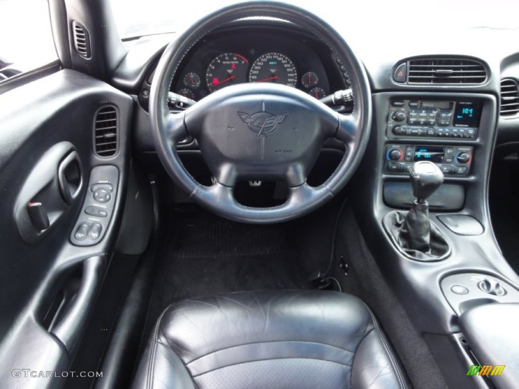 1997 Chevrolet Corvette Coupe Black Steering Wheel Photo #50455367