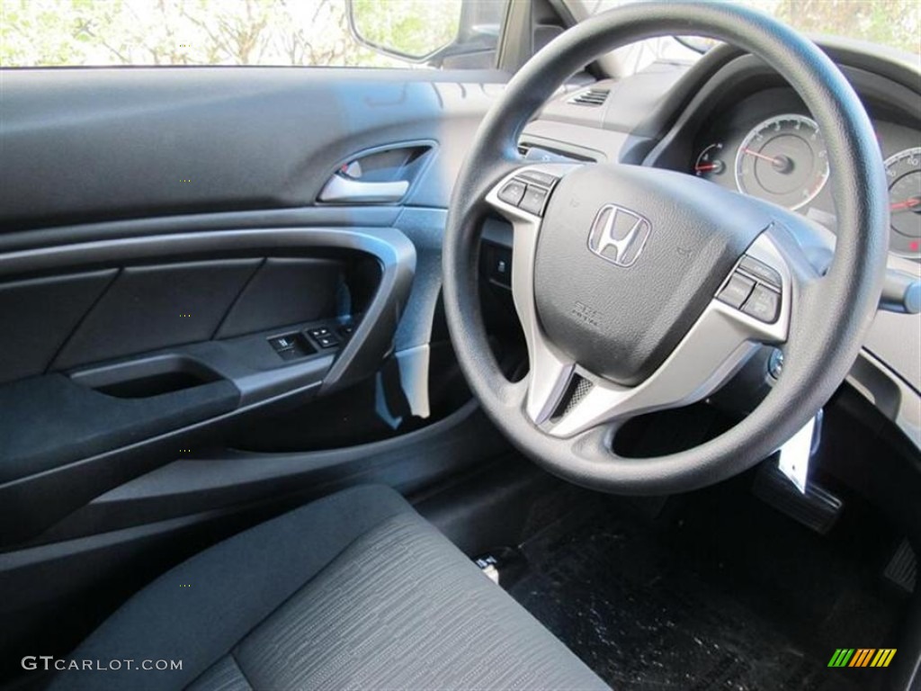 2011 Honda Accord LX-S Coupe Black Steering Wheel Photo #50455700