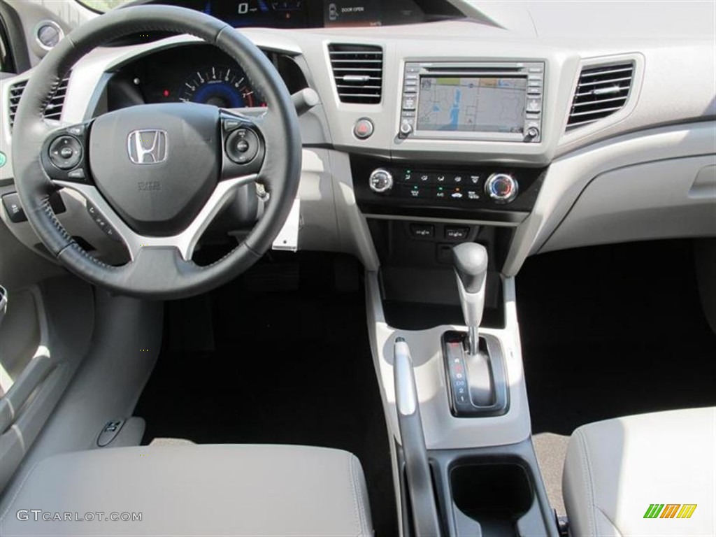 2012 Honda Civic EX-L Sedan Gray Dashboard Photo #50456129