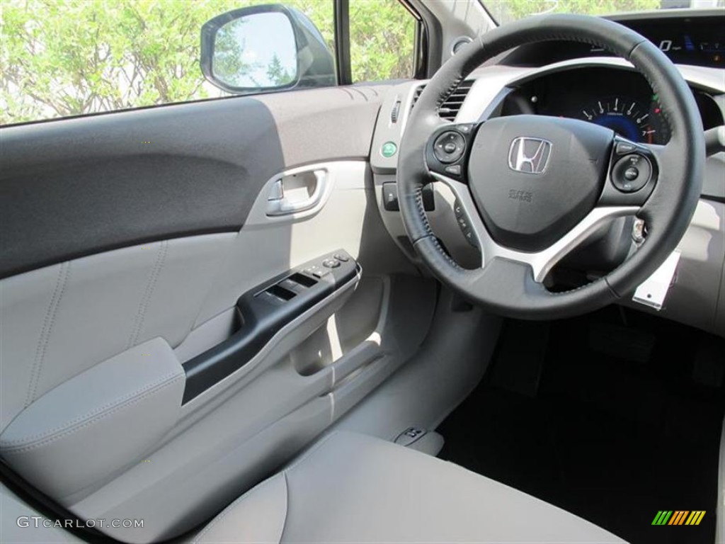 2012 Honda Civic EX-L Sedan Gray Steering Wheel Photo #50456147