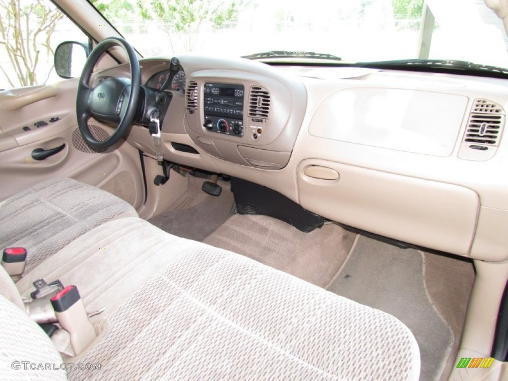 1998 Ford F150 XLT SuperCab Medium Prairie Tan Dashboard Photo #50456321