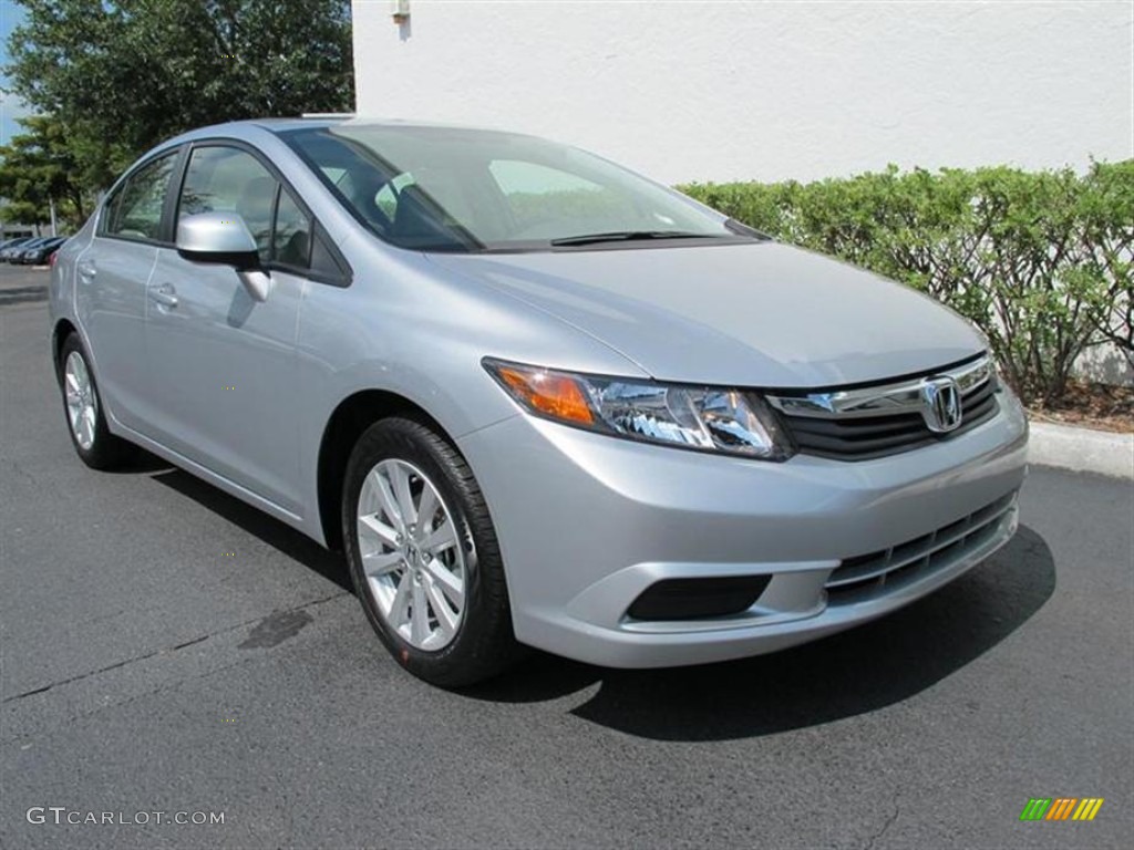 Alabaster Silver Metallic 2012 Honda Civic EX Sedan Exterior Photo #50456843