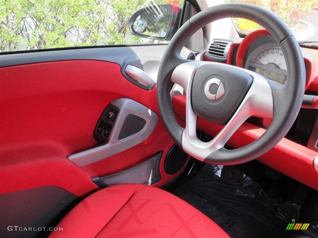 2009 Smart fortwo passion cabriolet Design Red Steering Wheel Photo #50457788