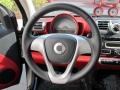 2009 Smart fortwo Design Red Interior Steering Wheel Photo