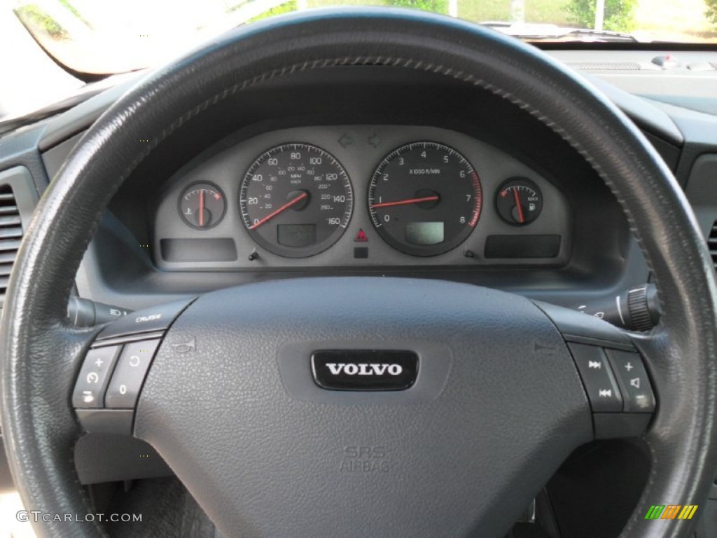 2002 Volvo S60 2.4T AWD Graphite Steering Wheel Photo #50458718