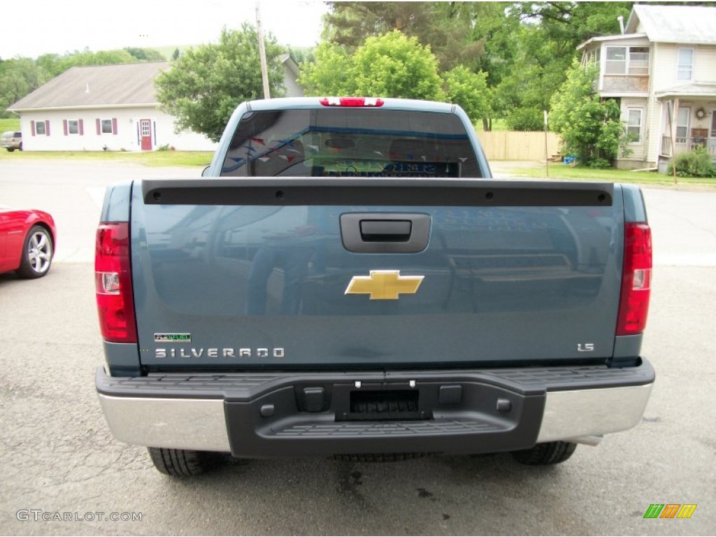 2011 Silverado 1500 LS Extended Cab 4x4 - Blue Granite Metallic / Dark Titanium photo #7