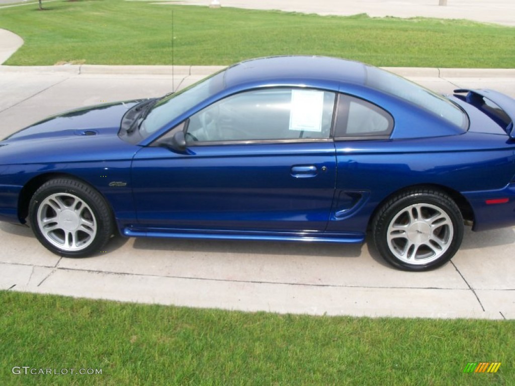 1997 Mustang GT Coupe - Moonlight Blue Metallic / Medium Graphite photo #6